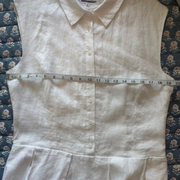 NWOT REFORMATION Prim Linen Midi Dress // White // Size 12 - Picture 10 of 10